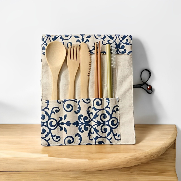 6-in-1 Bamboo Cutlery Set