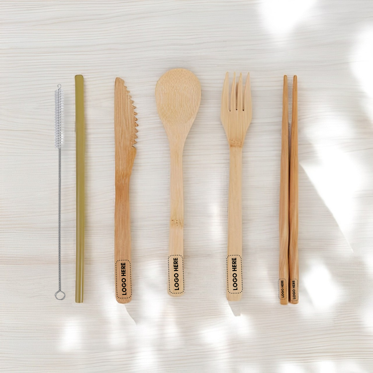 6-in-1 Bamboo Cutlery Set