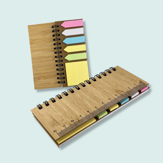 Bamboo Cover Notepad and Sticky Note