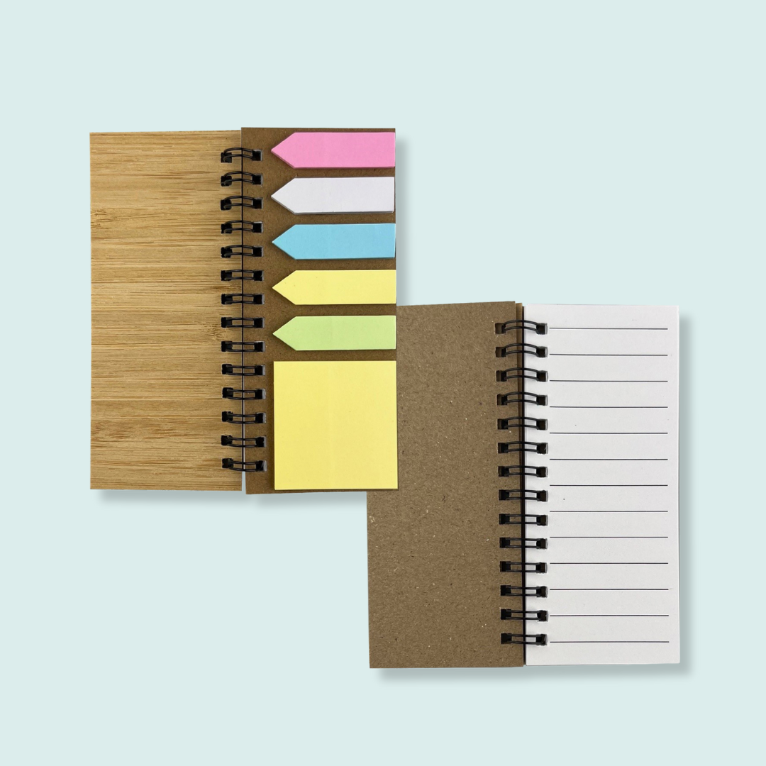 Bamboo Cover Notepad and Sticky Note