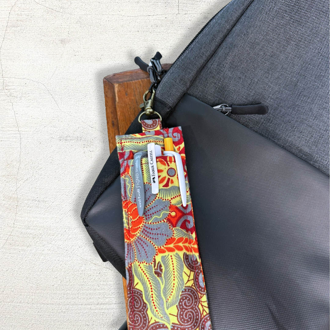 Batik Pen Holder Keychain