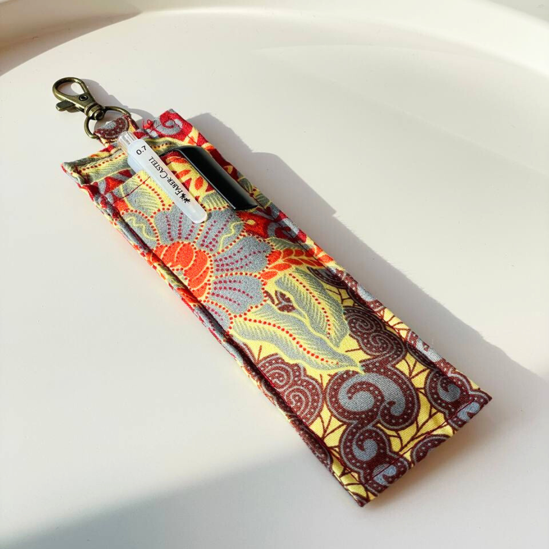 Batik Pen Holder Keychain