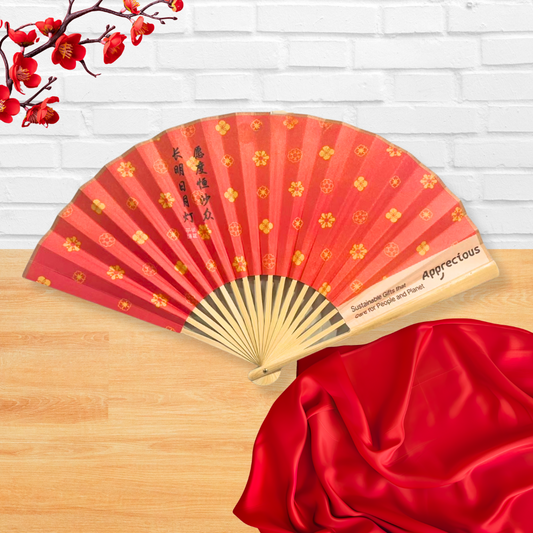 CNY 2025 Rice Paper Fan Home Decor