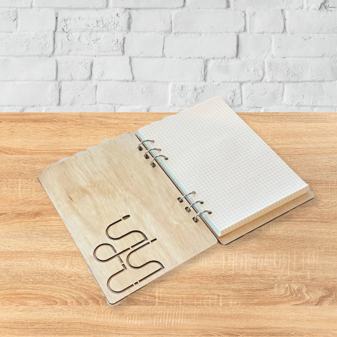 Wooden Cover 2025 Refillable Notebook